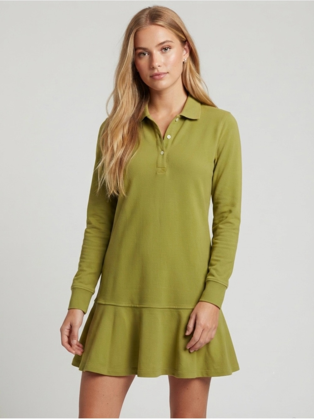 NWT Tuckernuck Women’s M Woodbine Green Cotton Pique Shirt Dress